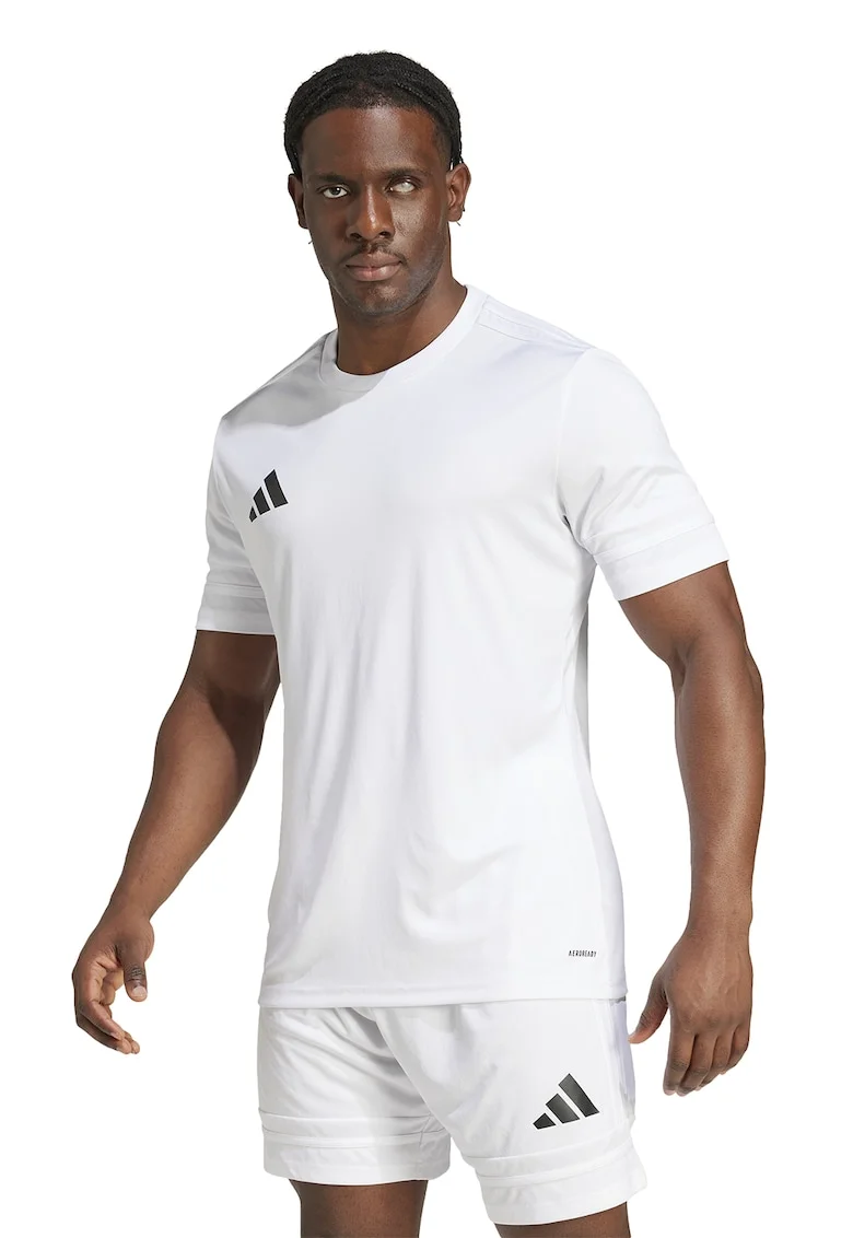 Tricou cu logo, pentru fotbal, Alb