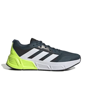 Pantofi cu plasa pentru alergare Questar, Albastru inchis/Alb murdar/Verde lime