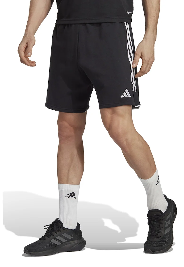 Pantaloni scurti pentru fotbal Tiro23, Alb/Negru