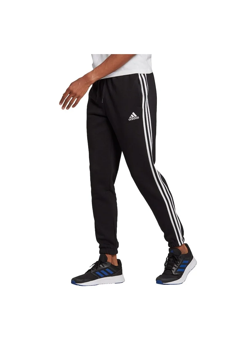 Pantaloni sport barbati,  Fleece, Negru, Alb/Negru