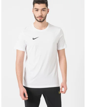 Tricou cu detaliu logo si tehnologie Dri-FIT pentru fotbal Park20, Alb/Negru