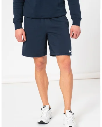 Pantaloni scurti cu buzunare laterale si logo pentru fotbal, Bleumarin