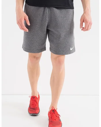 Pantaloni scurti cu buzunare laterale si logo pentru fotbal, Gri inchis melange