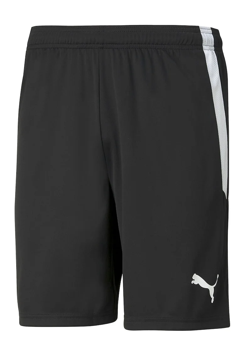 Pantaloni scurti pentru fotbal teamLIGA, Alb/Negru stins
