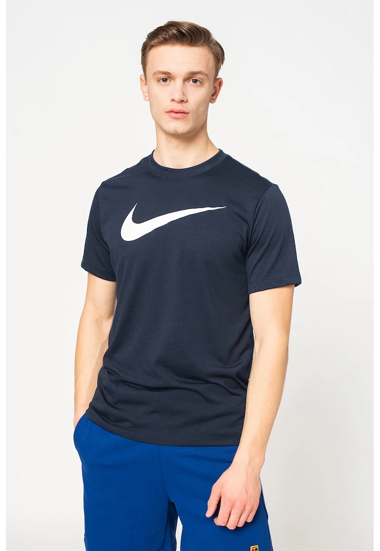 Tricou cu logo, pentru fotbal Park20, Albastru inchis