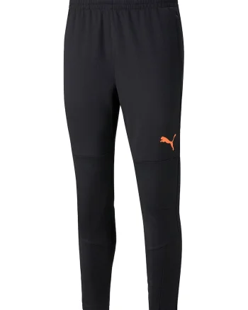 Pantaloni sport de fotbal individualFINAL, Negru/Portocaliu neon