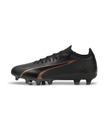 Pantofi de piele ecologica pentru fotbal Ultra Match, Negru stins
