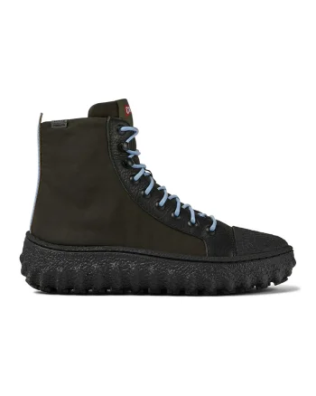 Pantofi sport mid-high cu garnituri de piele, Verde padure