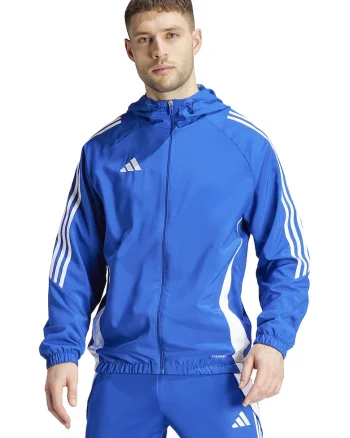 Jacheta cu maneci raglan, pentru fotbal Tiro 24, Alb/Albastru royal