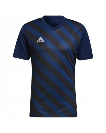 Tricou barbati,  Entrada 22 Graphic Jersey, Poliester, Negru/Albastru,
