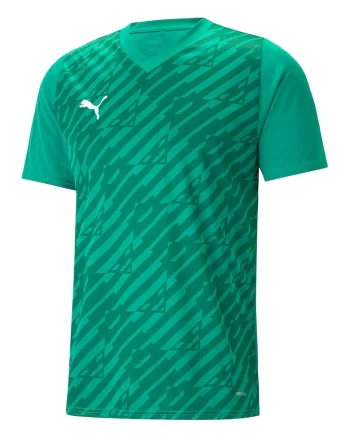 Tricou slim fit cu model pentru fotbal, Verde persan