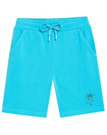 Pantaloni scurti copii,  Bumbac, Turcoaz