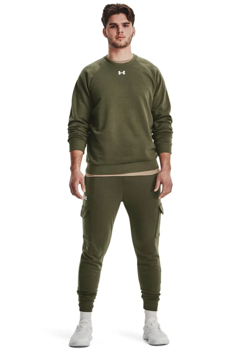 Bluza cu decolteu la baza gatului si maneci raglan pentru fitness Rival, Kaki