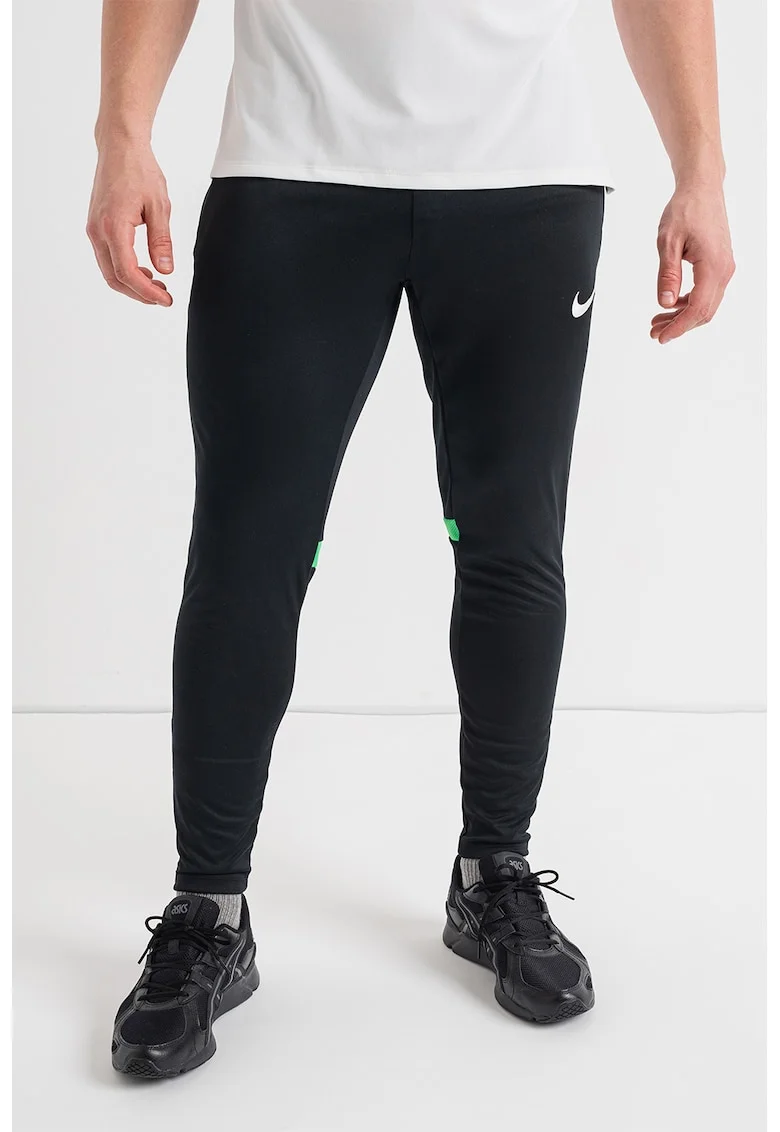 Pantaloni cu buzunare laterale si tehnologie Dri-FIT, pentru fotbal ACDPR, Negru stins