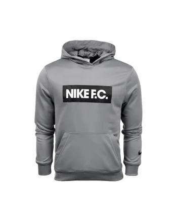 Hanorac cu imprimeu logo cauciucat si tehnologie Dri-Fit pentru fotbal Nike F.C., Gri
