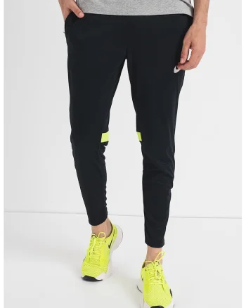Pantaloni cu buzunare laterale si tehnologie Dri-FIT, pentru fotbal ACDPR, Negru/Alb murdar
