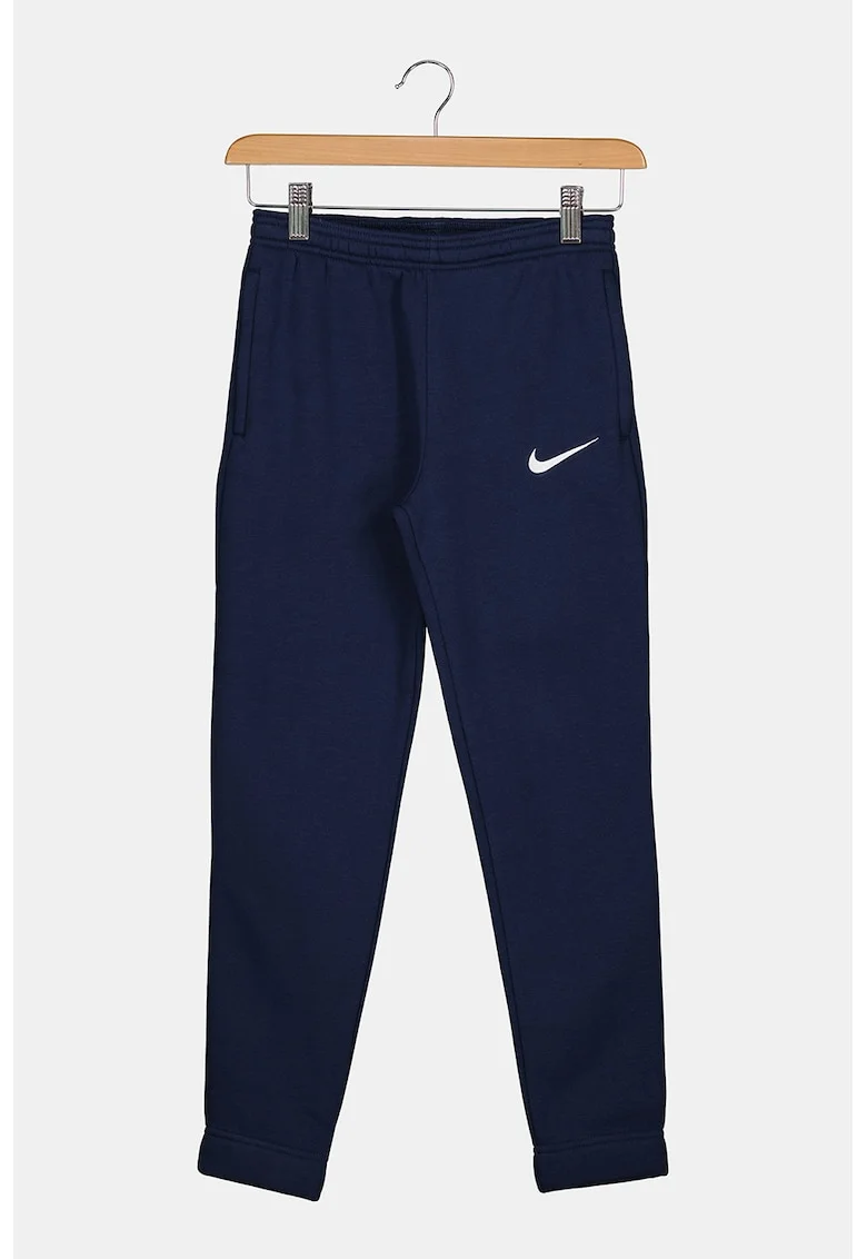 Pantaloni cu buzunare si logo, pentru fotbal, Bleumarin
