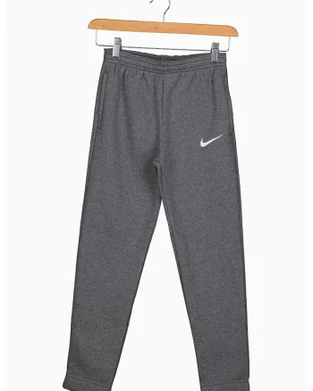 Pantaloni cu buzunare si logo, pentru fotbal, Gri melange