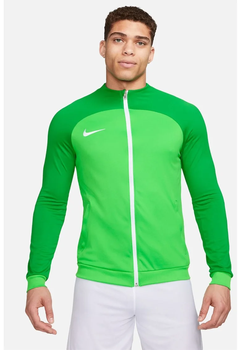 Bluza cu tehnologie Dri-FIT si fermoar pentru fitness Academy, Verde