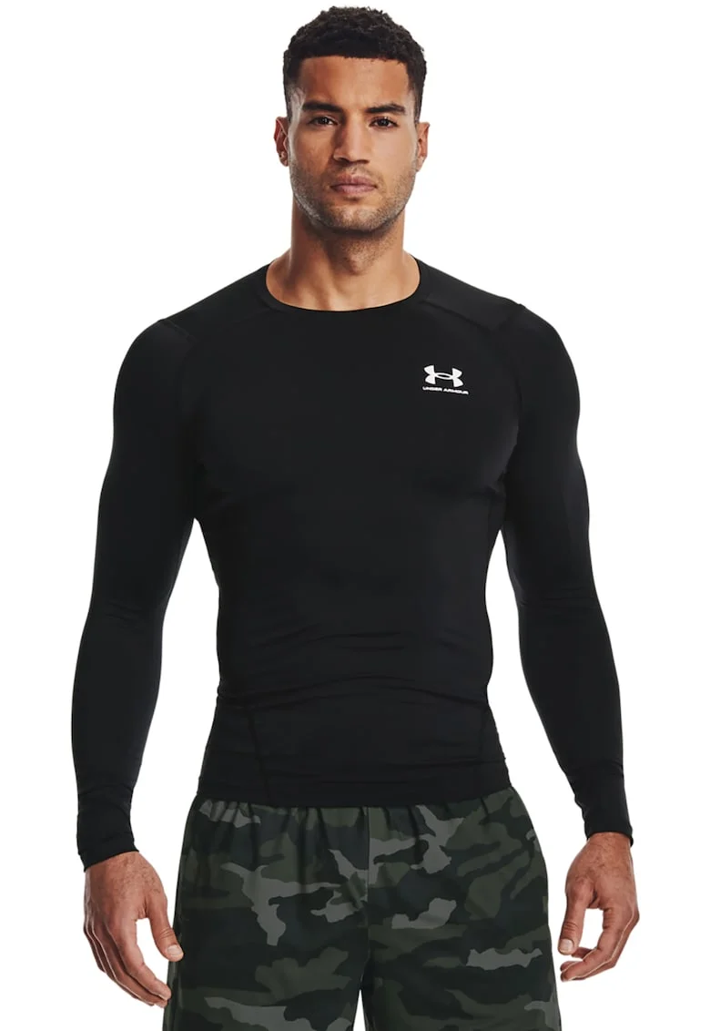 Bluza slim fit pentru antrenament Armour, Alb/Negru