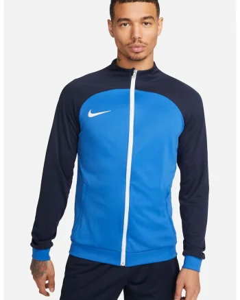 Bluza cu tehnologie Dri-FIT si fermoar pentru fitness Academy, Negru/Albastru royal