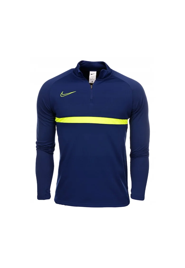 Bluza sport cu fermoar scurt  Poliester, Bleumarin/Verde, Verde/Bleumarin