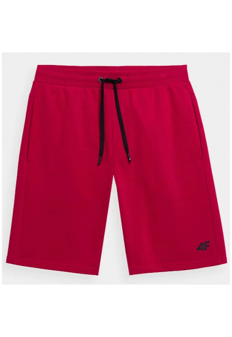 Pantaloni scurti sport pentru barbati,  4FSS23TSHOM156, Bumbac/Poliester, Rosu, Rosu