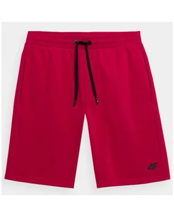 Pantaloni scurti sport pentru barbati,  4FSS23TSHOM156, Bumbac/Poliester, Rosu, Rosu