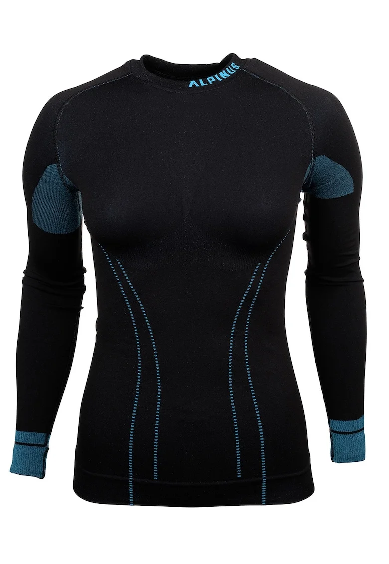 Bluza termoactiva dama,  Poliamida, Negru/Bleumarin22, Negru/Bleumarin