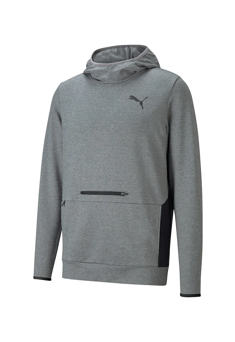 Hanorac slim fit pentru fitness dryCELL RTG, Gri melange