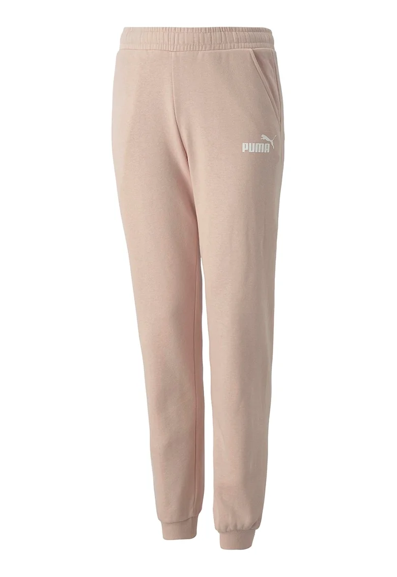 Pantaloni sport cu detaliu logo Alpha, Alb/Piersica