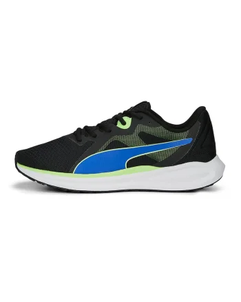 Pantofi cu garnituri de plasa pentru alergare Twitch Runner Fresh, Negru melange/Verde lime