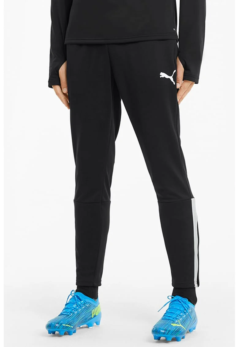 Pantaloni pentru fotbal teamLIGA, Alb/Negru