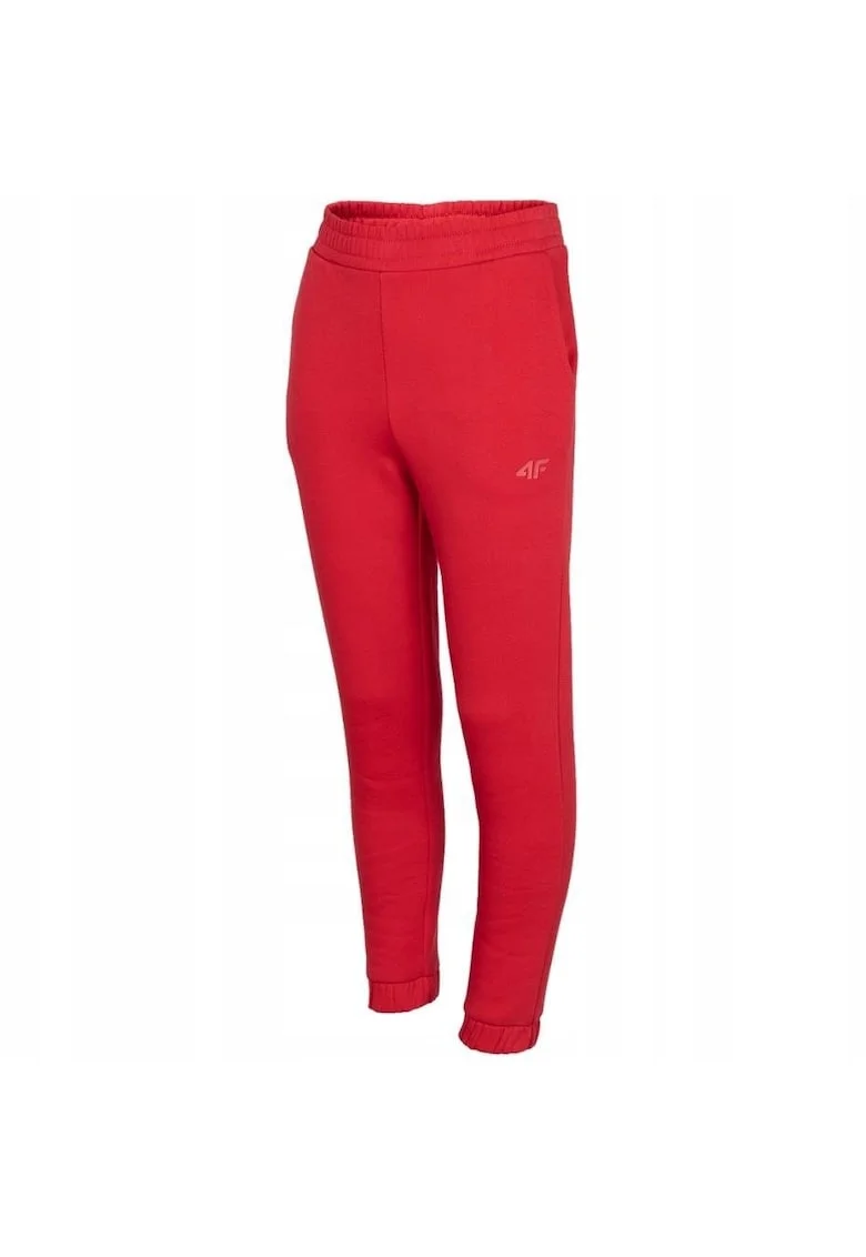 Pantaloni sport pentru copii,  Javoli, Bumbac, Rosu, 128 cm, 8 ani