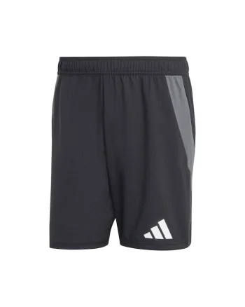 Pantaloni scurti sport,  Tiro 24, talie elastica, negru, poliester reciclat