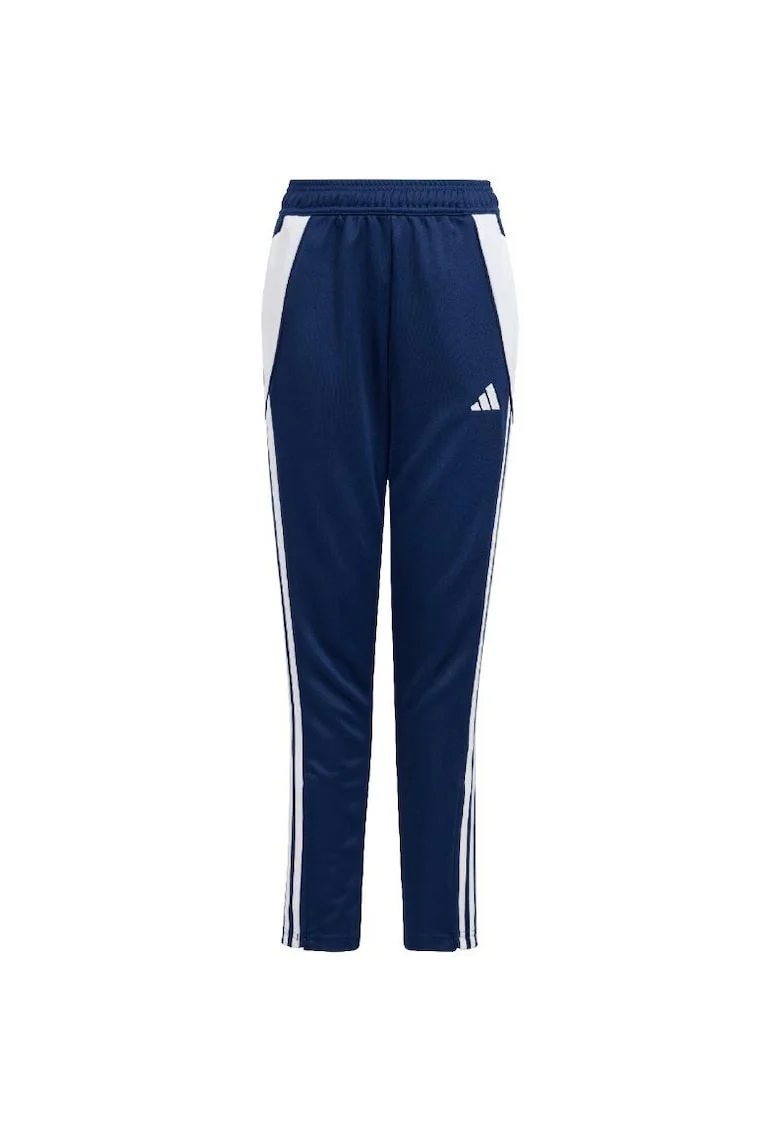 Pantaloni sport copii  Tiro 24, bleumarin, material reciclabil, croiala ajustabila, pentru fotbal