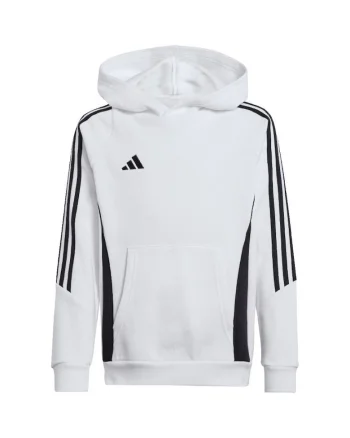Hanorac sport copii  Tiro 24 Hooded Sweat, Bumbac/Poliester, Alb