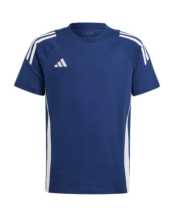 Tricou sport copii  tiro 24 jr, bumbac, alb/bleumarin