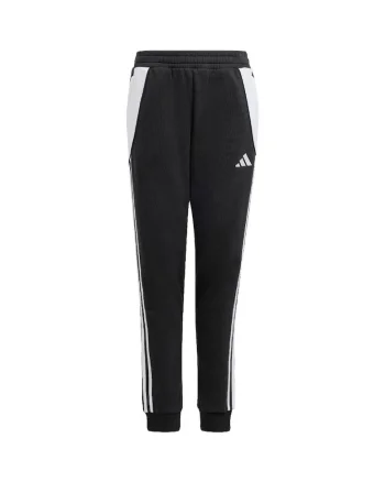Pantaloni sport copii,  Bumbac/Poliester, Negru/Alb,