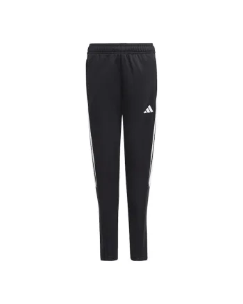 Pantaloni sport copii,  Bumbac/Poliester, Negru,