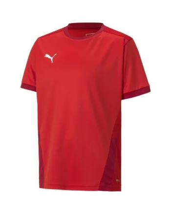 Tricou sport copii,  teamGOAL 23, respirabil, rosu, poliester reciclabil