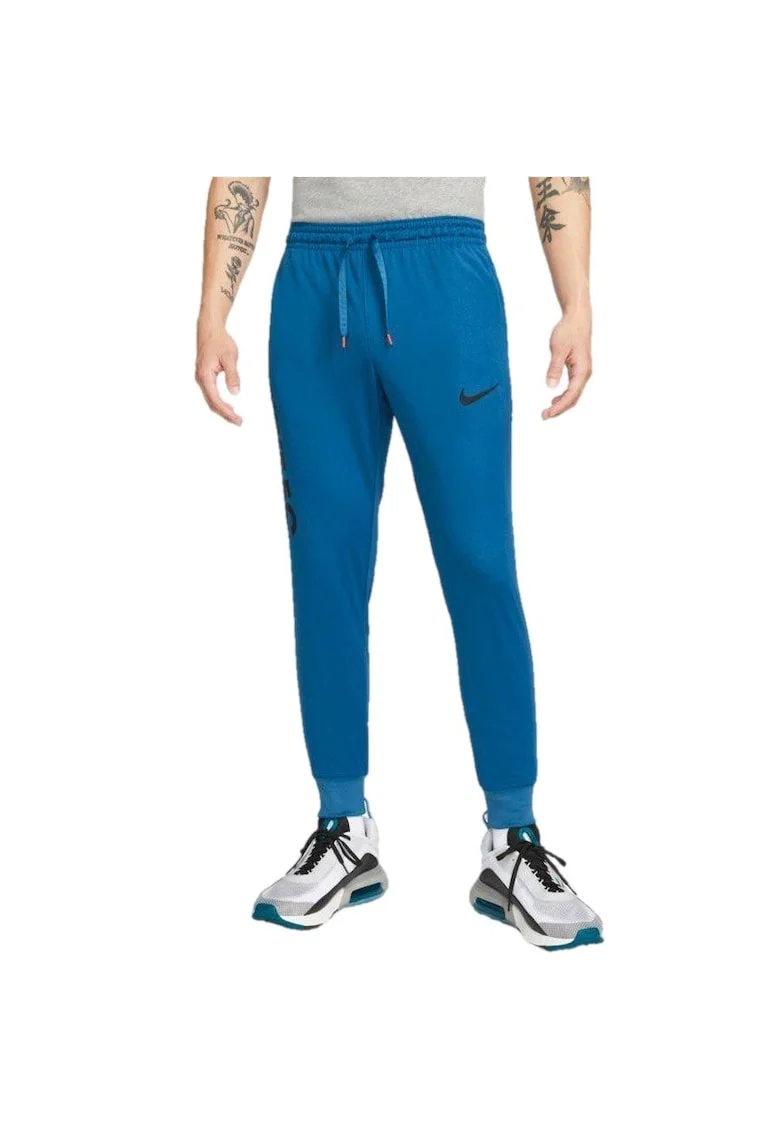 Pantaloni de fotbal pentru barbati,  Poliester, Albastru,