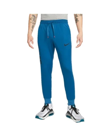 Pantaloni de fotbal pentru barbati,  Poliester, Albastru,