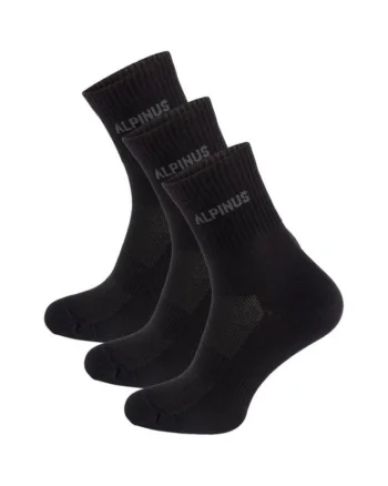 Set 3 perechi de soete,  Bumbac, Negru,