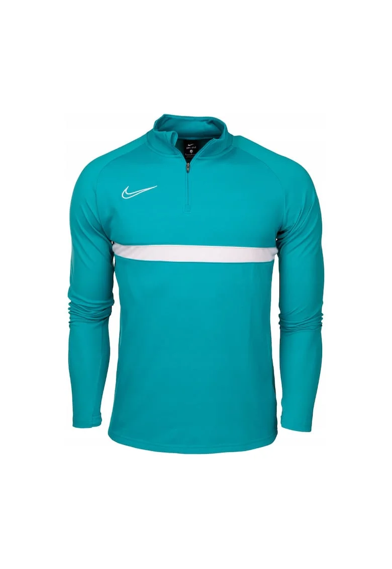 Bluza cu guler inalt si fermoar scurt  Dri-Fit Academy, Poliester, Albastru, Albastru