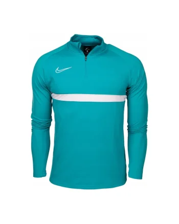Bluza cu guler inalt si fermoar scurt  Dri-Fit Academy, Poliester, Albastru, Albastru