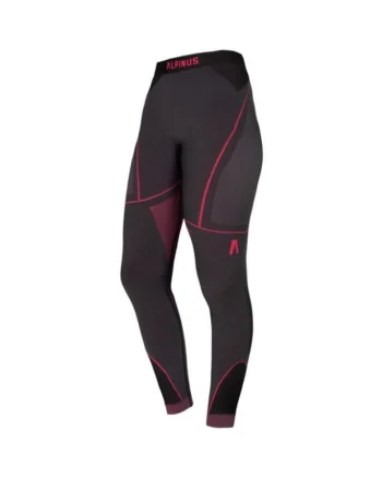 Pantaloni termoactivi dama,  Poliester, Negru/Roz, Negru/Roz