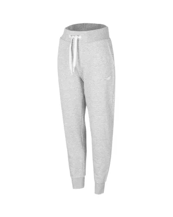Pantaloni de dama,  Gri deschis, Melange, Gri deschis