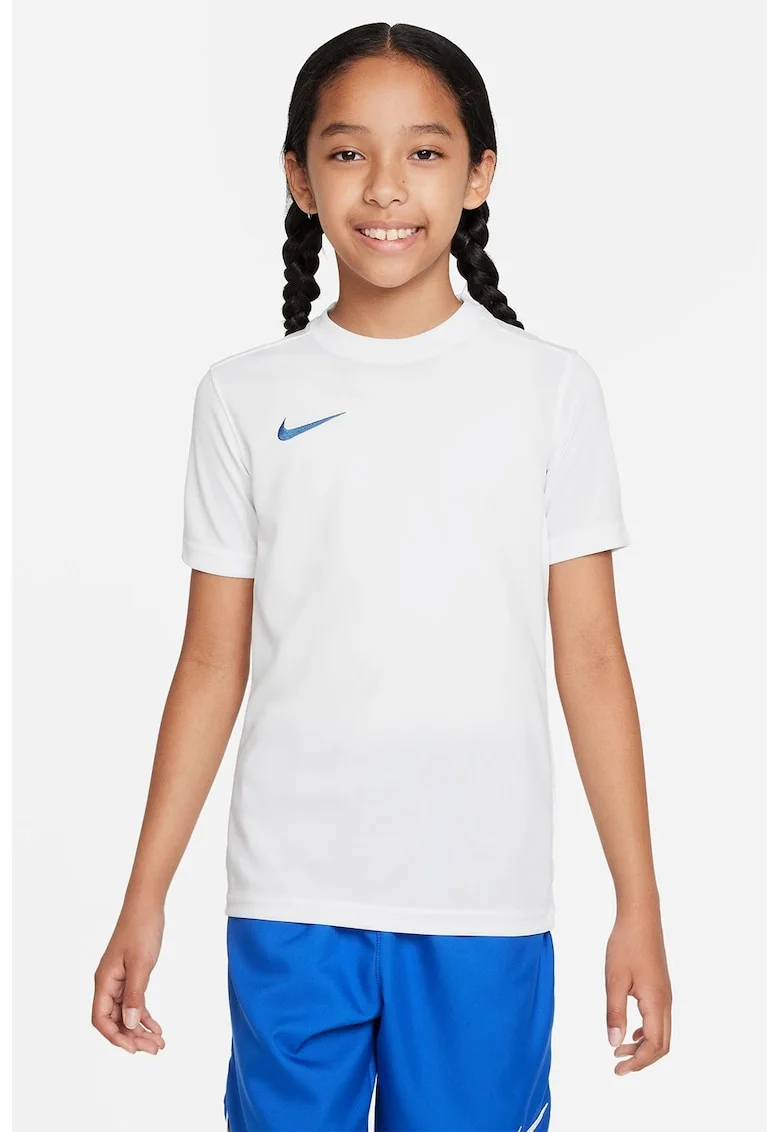 Tricou cu tehnologie Dri-Fit pentru fotbal Park, Alb/Albastru