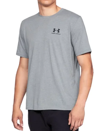 Tricou cu decolteu rotund, pentru fitness Sportstyle, Gri deschis